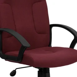 Flash Furniture Office Chairs<Garver Fabric Swivel Mid-Back Executive Office Chair, Burgundy (GOST6BYFAB)