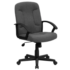 Flash Furniture Office Chairs<Garver Fabric Swivel Mid-Back Executive Office Chair, Gray (GOST6GYFAB)