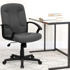 Flash Furniture Office Chairs<Garver Fabric Swivel Mid-Back Executive Office Chair, Gray (GOST6GYFAB)