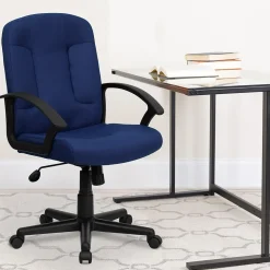 Flash Furniture Office Chairs<Garver Fabric Swivel Mid-Back Executive Office Chair, Navy (GOST6NVYFAB)