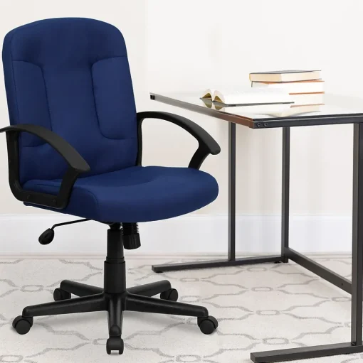Flash Furniture Office Chairs<Garver Fabric Swivel Mid-Back Executive Office Chair, Navy (GOST6NVYFAB)