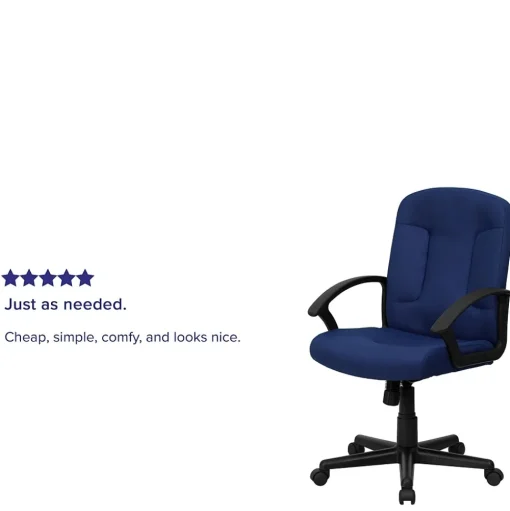 Flash Furniture Office Chairs<Garver Fabric Swivel Mid-Back Executive Office Chair, Navy (GOST6NVYFAB)