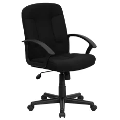 Flash Furniture Office Chairs<Garver Fabric Swivel Mid-Back Executive Office Chair, Black (GOST6BKFAB)