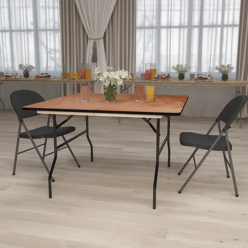 Flash Furniture Folding Tables<Gerry Folding Table, 48" x 48", Natural (YTWFFT48SQ)