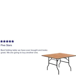 Flash Furniture Folding Tables<Gerry Folding Table, 48" x 48", Natural (YTWFFT48SQ)