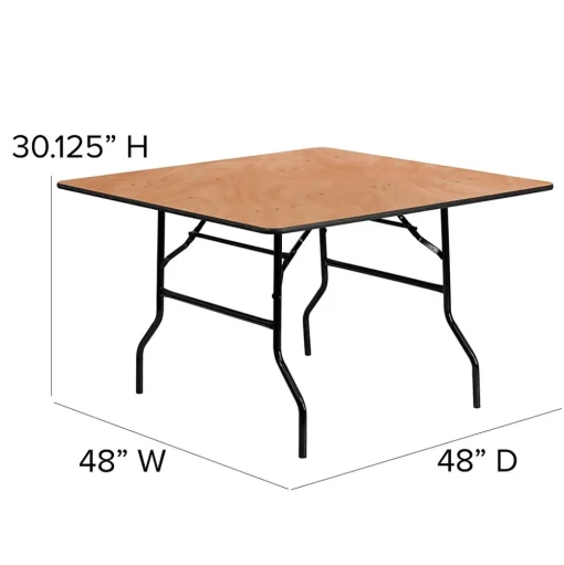 Flash Furniture Folding Tables<Gerry Folding Table, 48" x 48", Natural (YTWFFT48SQ)