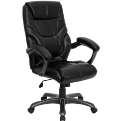 Flash Furniture Office Chairs<Greer Ergonomic LeatherSoft Swivel High Back Executive Office Chair, Black (GO724HBKLEA)