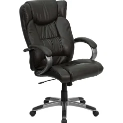 Flash Furniture Office Chairs<Hansel Ergonomic LeatherSoft Swivel High Back Executive Office Chair, Espresso Brown (BT9088BRN)