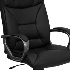 Flash Furniture Office Chairs<Hansel Ergonomic LeatherSoft Swivel High Back Executive Office Chair, Black (BT9177BK)