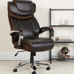 Flash Furniture Office Chairs<Hercules Series Ergonomic LeatherSoft Swivel Big & Tall Executive Office Chair, Brown (GO2223BN)