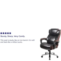 Flash Furniture Office Chairs<Hercules Series Ergonomic LeatherSoft Swivel Big & Tall Executive Office Chair, Brown (GO2223BN)