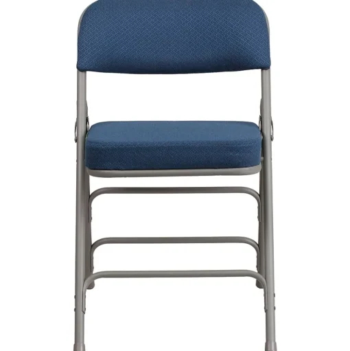 Flash Furniture Folding & Stacking<HERCULES Series Fabric Folding Chair, Navy, 2/Pack (2AWMC320AFNVY)