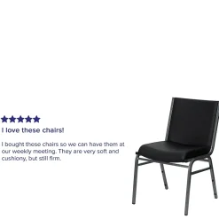 Flash Furniture Folding & Stacking<HERCULES Series Vinyl Stack Chair, Black (XU60153BKVYL)