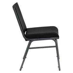 Flash Furniture Folding & Stacking<HERCULES Series Vinyl Stack Chair, Black (XU60153BKVYL)