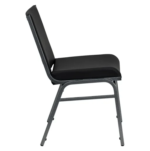 Flash Furniture Folding & Stacking<HERCULES Series Vinyl Stack Chair, Black (XU60153BKVYL)