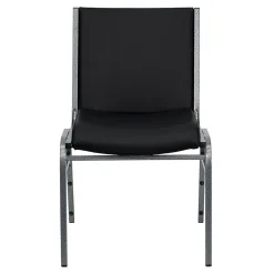 Flash Furniture Folding & Stacking<HERCULES Series Vinyl Stack Chair, Black (XU60153BKVYL)