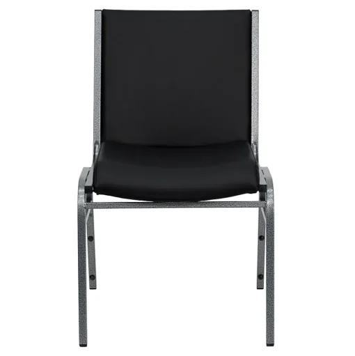 Flash Furniture Folding & Stacking<HERCULES Series Vinyl Stack Chair, Black (XU60153BKVYL)