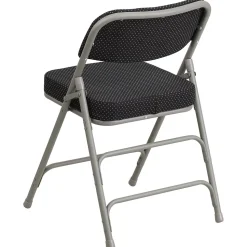 Flash Furniture Folding & Stacking<HERCULES Series Fabric Folding Chair, Black, 2/Pack (2AWMC320AFBK)
