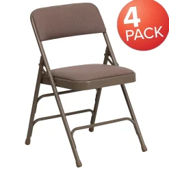 Flash Furniture Folding & Stacking<Hercules Banquet/Reception Folding Fabric Chairs, Beige, 4/Pack (BELNICK INC (NSP))
