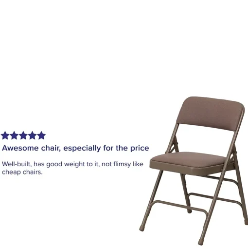 Flash Furniture Folding & Stacking<Hercules Banquet/Reception Folding Fabric Chairs, Beige, 4/Pack (BELNICK INC (NSP))