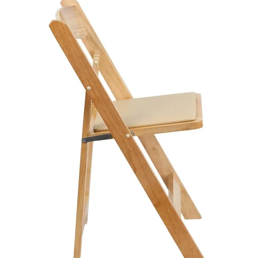 Flash Furniture Folding & Stacking<HERCULES™ Wood Armless Folding Chair, Natural, 4/Pack (4XF2903NATURAL)