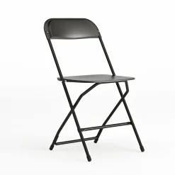 Flash Furniture Folding & Stacking<HERCULES Plastic Office Chair, Black (LE-L-3-BK-GG)