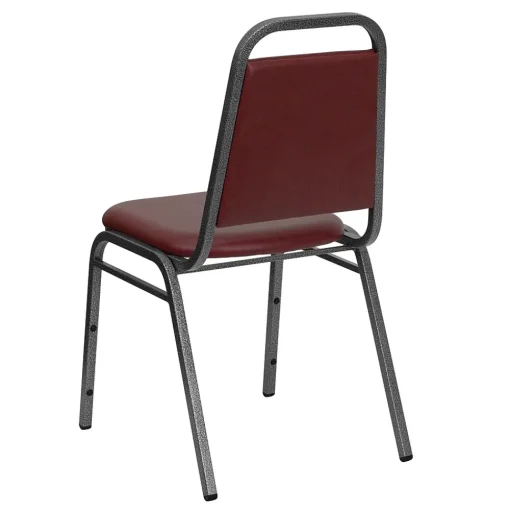 Flash Furniture Folding & Stacking<HERCULES™ 18"H Vinyl Trapezoidal Back Banquet Chair, Burgundy, 4/Pack (4FDBHF2VYVYL)