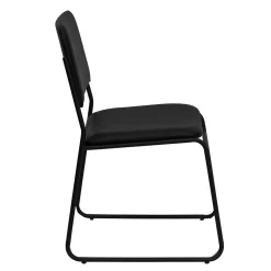 Flash Furniture Folding & Stacking<HERCULES Vinyl Stacking Chairs W/Sled Base, Black, 30/Pack