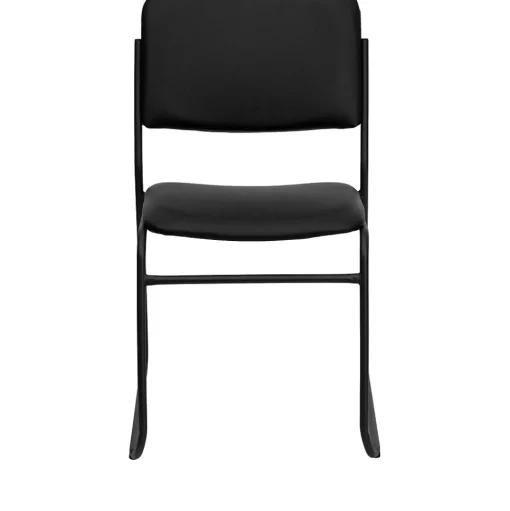 Flash Furniture Folding & Stacking<HERCULES Vinyl Stacking Chairs W/Sled Base, Black, 30/Pack