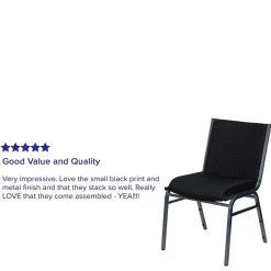 Flash Furniture Folding & Stacking<HERCULES Series Fabric Heavy Duty Stack Chair, Black Dot, 4 Pack (4XU60153BK)