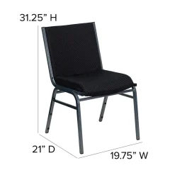 Flash Furniture Folding & Stacking<HERCULES Series Fabric Heavy Duty Stack Chair, Black Dot, 4 Pack (4XU60153BK)