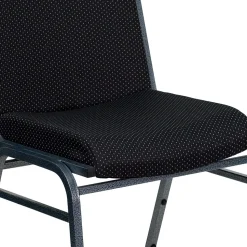 Flash Furniture Folding & Stacking<HERCULES Series Fabric Heavy Duty Stack Chair, Black Dot, 4 Pack (4XU60153BK)