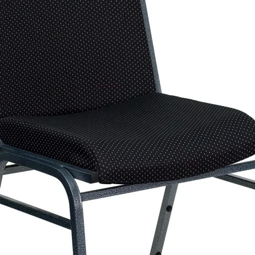 Flash Furniture Folding & Stacking<HERCULES Series Fabric Heavy Duty Stack Chair, Black Dot, 4 Pack (4XU60153BK)