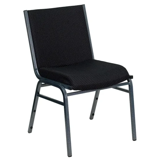 Flash Furniture Folding & Stacking<HERCULES Series Fabric Heavy Duty Stack Chair, Black Dot, 4 Pack (4XU60153BK)