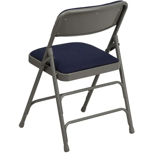 Flash Furniture Folding & Stacking<HERCULES Series Fabric Folding Chair, Navy Blue, 2/Pack (2HAMC309AFNVY)