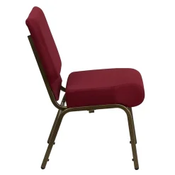 Flash Furniture Folding & Stacking<HERCULES Series Fabric Church Stacking Chair, Burgundy/Gold Vein Frame (FCH2214GV369)