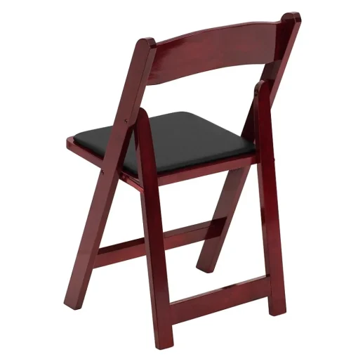Flash Furniture Folding & Stacking<HERCULES Series Wood Folding Chair, Mahogany/Black, 2/Pack (2XF2903MAHWOOD)
