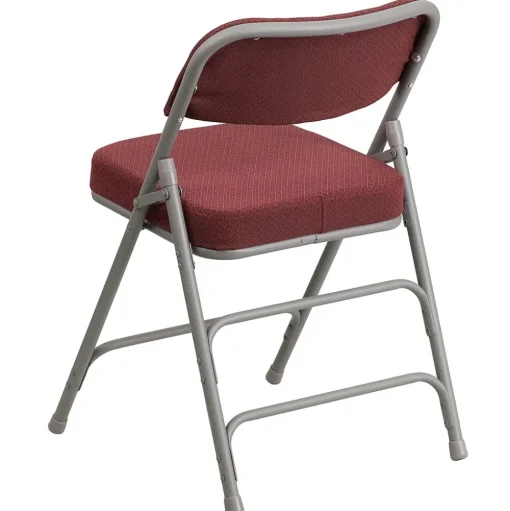 Flash Furniture Folding & Stacking<HERCULES Series Fabric Folding Chair, Burgundy, 2/Pack (2AWMC320AFBG)