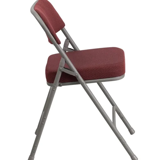 Flash Furniture Folding & Stacking<HERCULES Series Fabric Folding Chair, Burgundy, 2/Pack (2AWMC320AFBG)