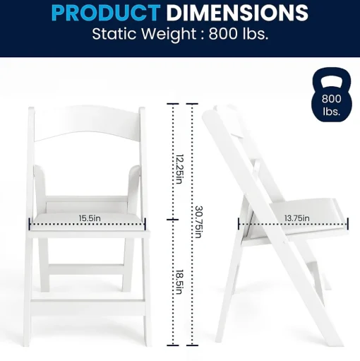 Flash Furniture Folding & Stacking<HERCULES™ Vinyl Armless Folding Chair, White, 20/Pack (20L3L1WHITE)