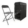 Flash Furniture Folding & Stacking<HERCULES™ Plastic Armless Folding Chair, Black, 20/Pack