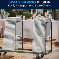 Flash Furniture Folding & Stacking<HERCULES™ Plastic Armless Folding Chair, Premium White, 32/Pack