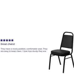 Flash Furniture Folding & Stacking<HERCULES Series Vinyl Banquet Chair, Black (FD-BHF-1-GG)