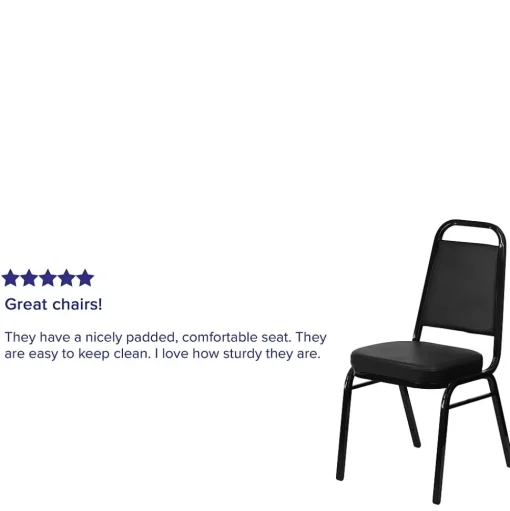 Flash Furniture Folding & Stacking<HERCULES Series Vinyl Banquet Chair, Black (FD-BHF-1-GG)