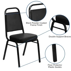 Flash Furniture Folding & Stacking<HERCULES Series Vinyl Banquet Chair, Black (FD-BHF-1-GG)