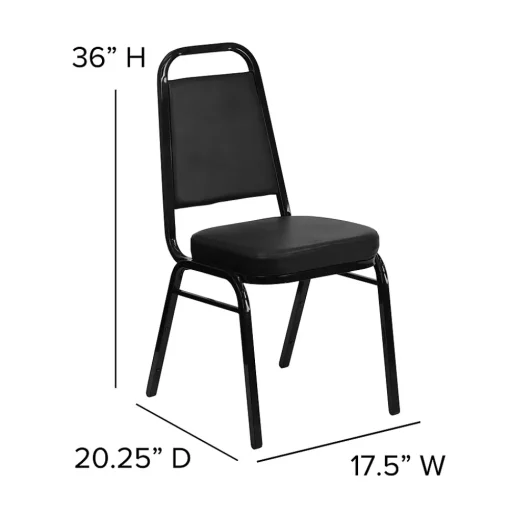 Flash Furniture Folding & Stacking<HERCULES Series Vinyl Banquet Chair, Black (FD-BHF-1-GG)