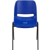 Flash Furniture Folding & Stacking<Hercules Shell Ergonomic Stack Chair With Black Frame and 14" Seat, Navy, 15/Pack