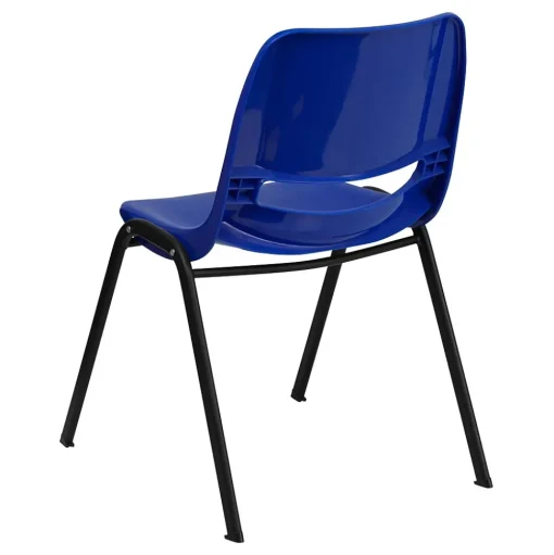 Flash Furniture Folding & Stacking<HERCULES Series Plastic Kid's Shell Stack Chair, Navy/Black (RUT14NVYBK)