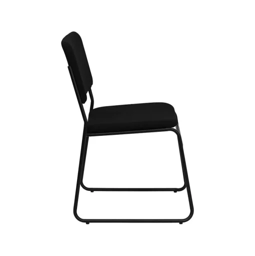 Flash Furniture Folding & Stacking<HERCULES™ High Density Fabric Stacking Chair With Sled Base, Black, 20/Pack (20XU8700BLKB30)