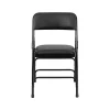 Flash Furniture Folding & Stacking<HERCULES™ Curved Triple Braced Vinyl Armless Folding Chair, Black, 12/Pack (12HAMC309AVBK)